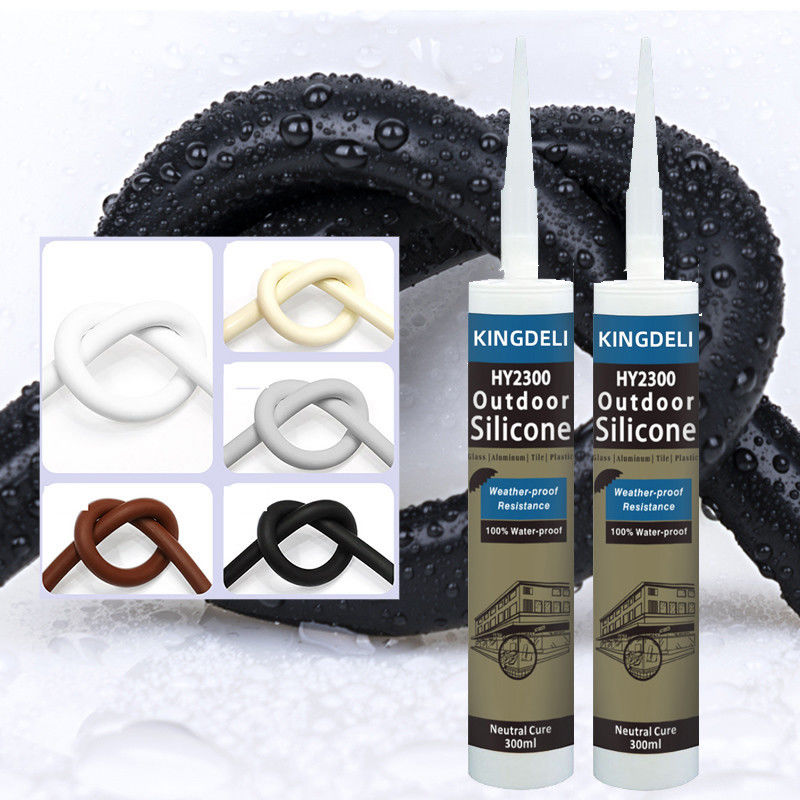 Cửa keo dán kính trung tính silicone với màu xám đen trắng